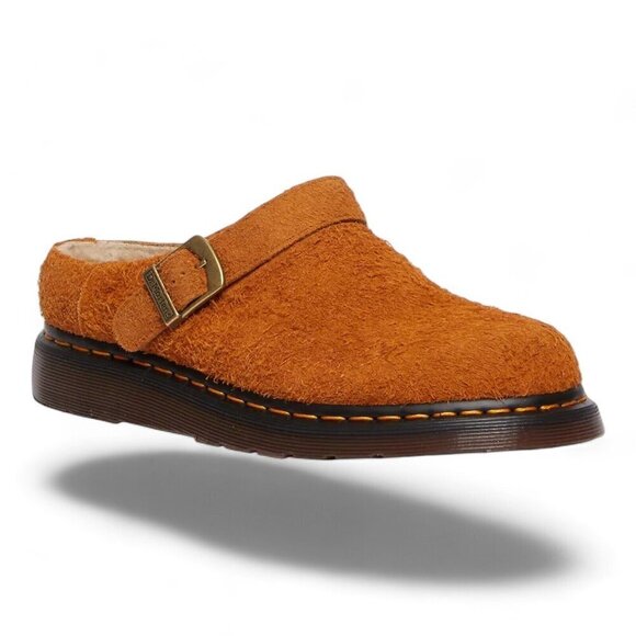 Dr. Martens Isham Brown Shearling Slingback Mules Sandals Unisex US W-10 M-9 _A1 - Picture 3 of 14